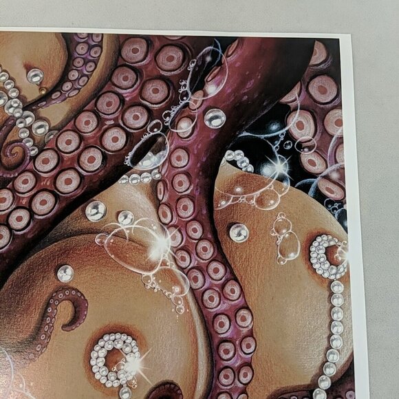 Joyce Lee Art Print Artwork Soapy Tentacle Breasts Pearls Erotic 15.5x11" Hentai - Picture 4 of 9